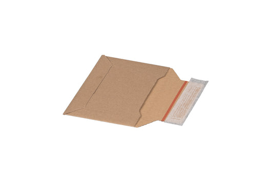 Versandtasche aus Wellpappe, 177x120x48mm, bedr., mit SK und Aufreifaden