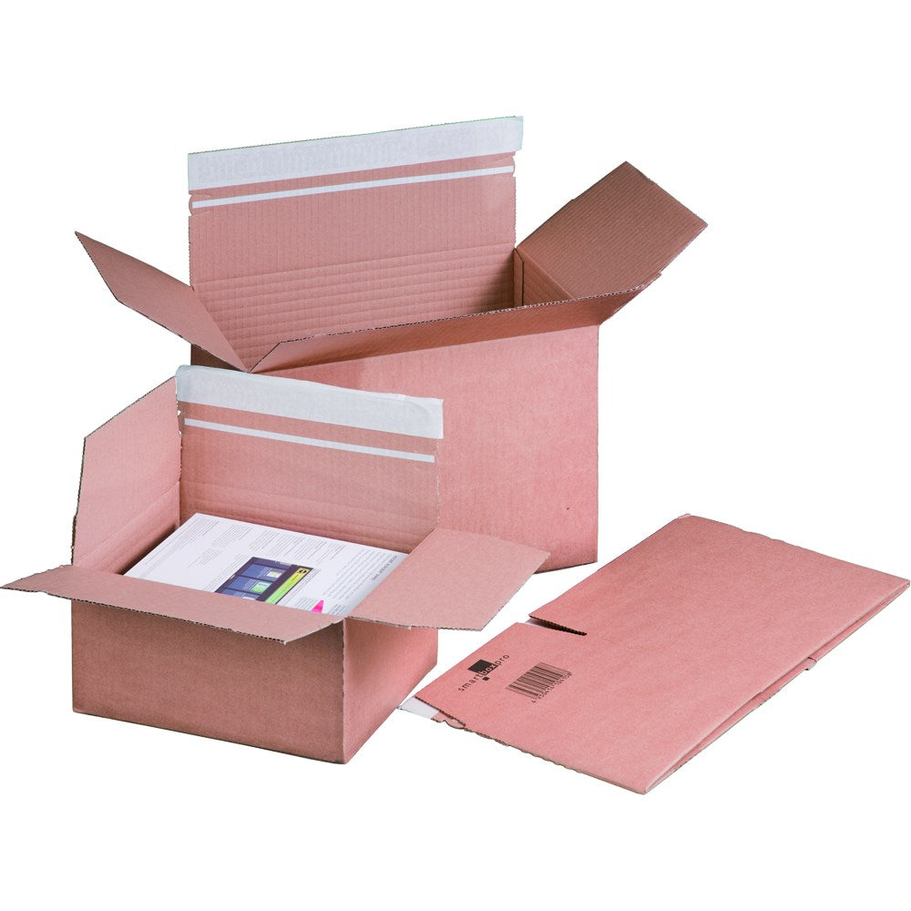 Automatikbodenkarton, A5+, 229x164x50-115mm, braun, mit SK und Aufreißfaden
