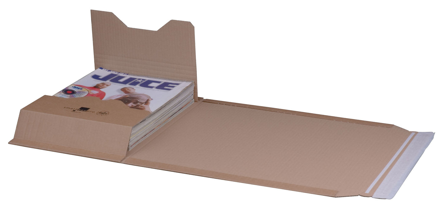 Universalverpackung "C4", 336x255x74mm sk m. Aufreißfaden, braun, var. Höhe