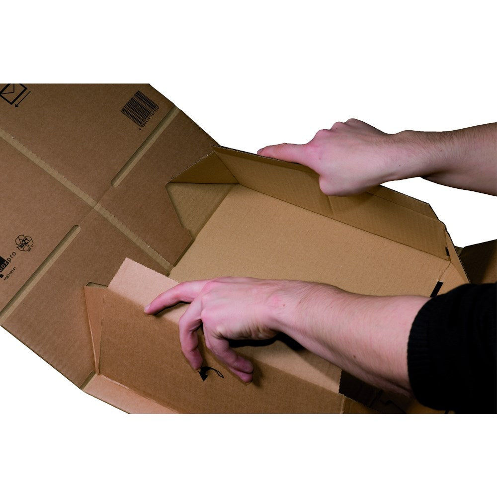 PackBox A3+, 460x305x160mm sk m. Aufreißfaden, braun, portoopt.