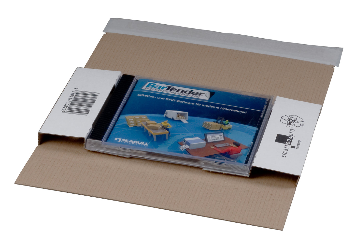 CD-Jewel-Mailer DIN LANG, 225x125x12mm sk m. Aufreißfaden, weiß, ohne Fenster