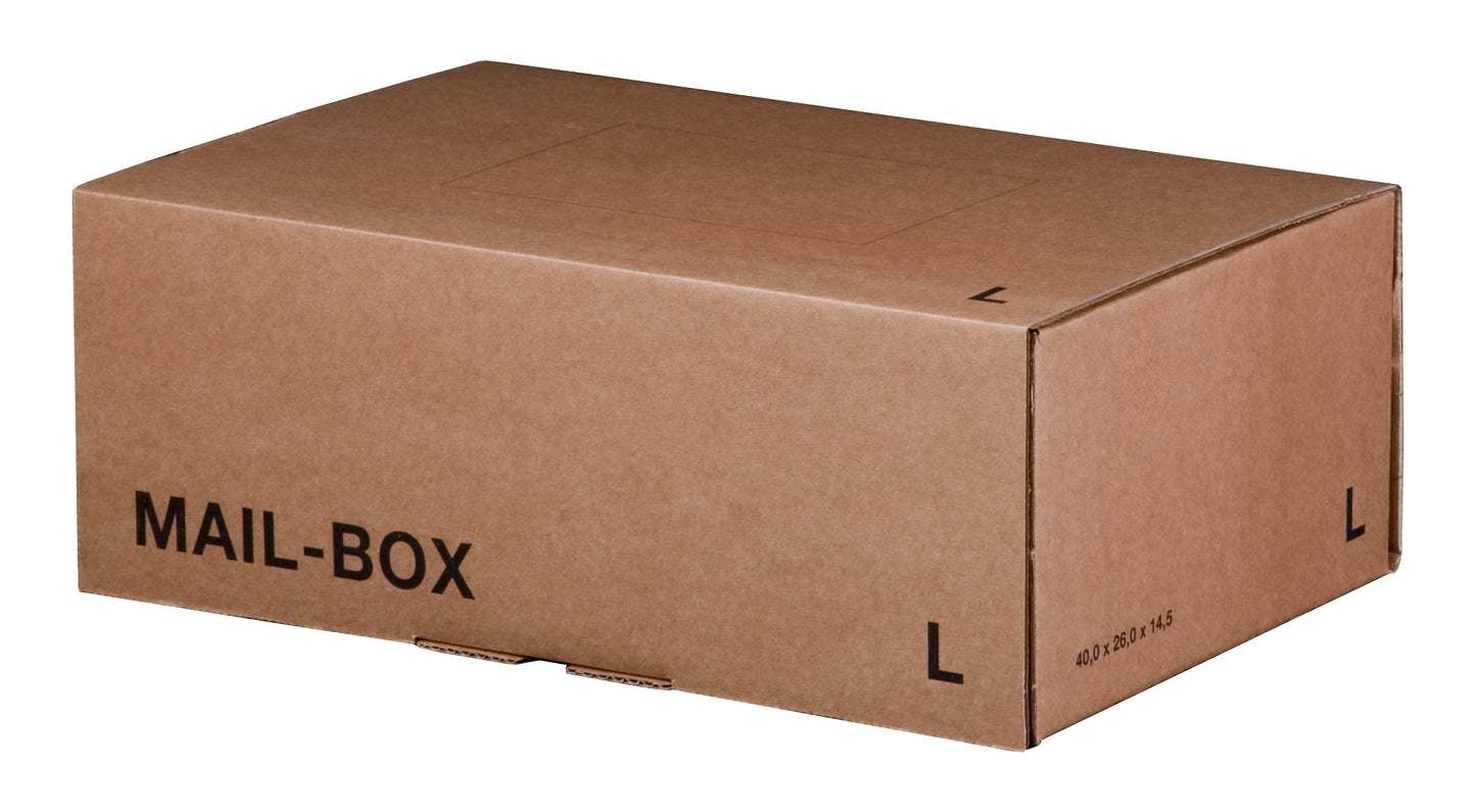 Mail-Box L, 395x248x141mm, braun, wiederverschließbar