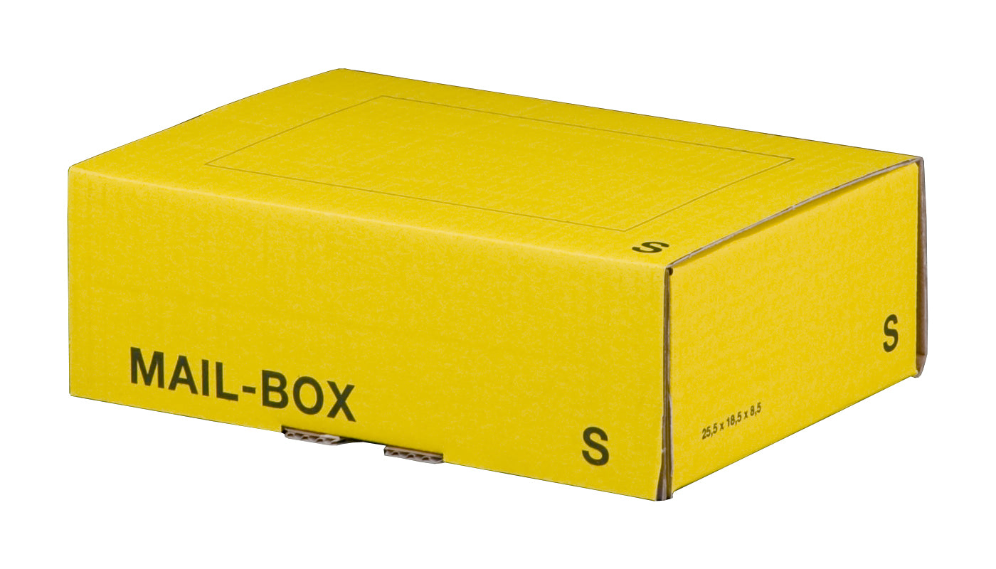 Mail-Box S, 249x175x79mm, gelb, wiederverschließbar
