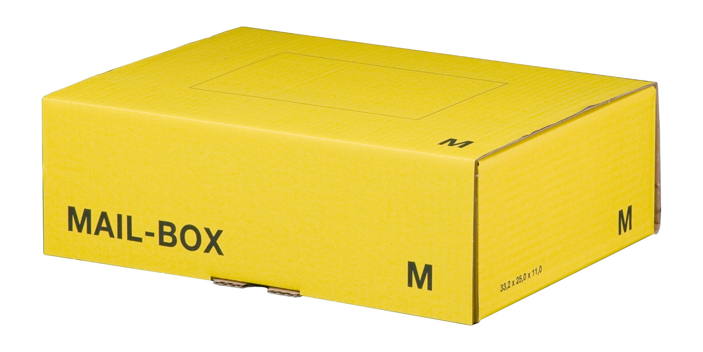 Mail-Box M, 331x241x104mm, gelb, wiederverschließbar