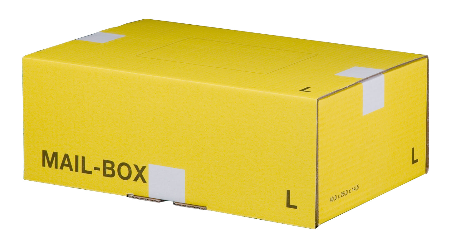 Mail-Box L, 395x248x141mm, gelb, wiederverschließbar