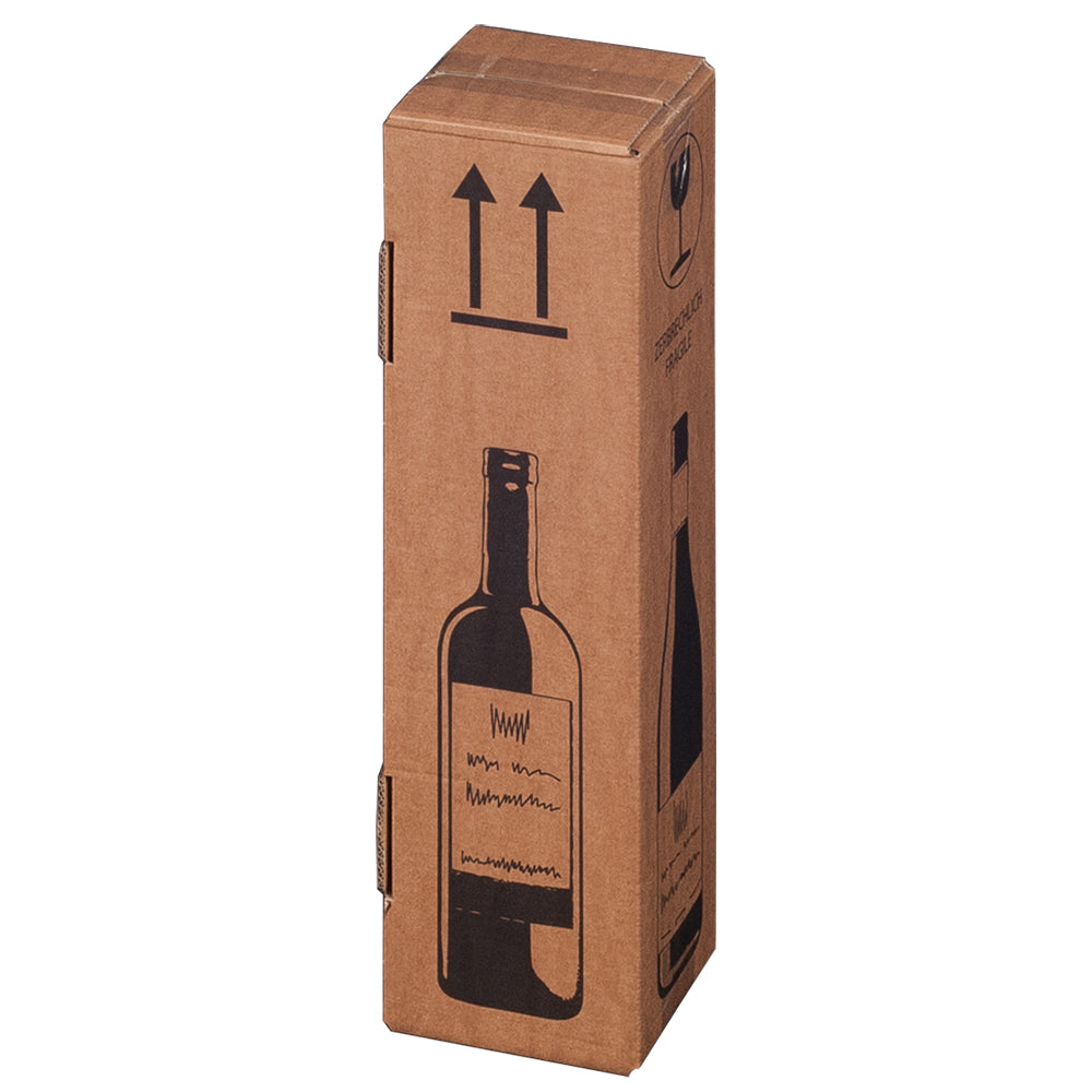 Versandkarton für Magnumflaschen, 144x144x425 mm, braun, für 1 Flasche