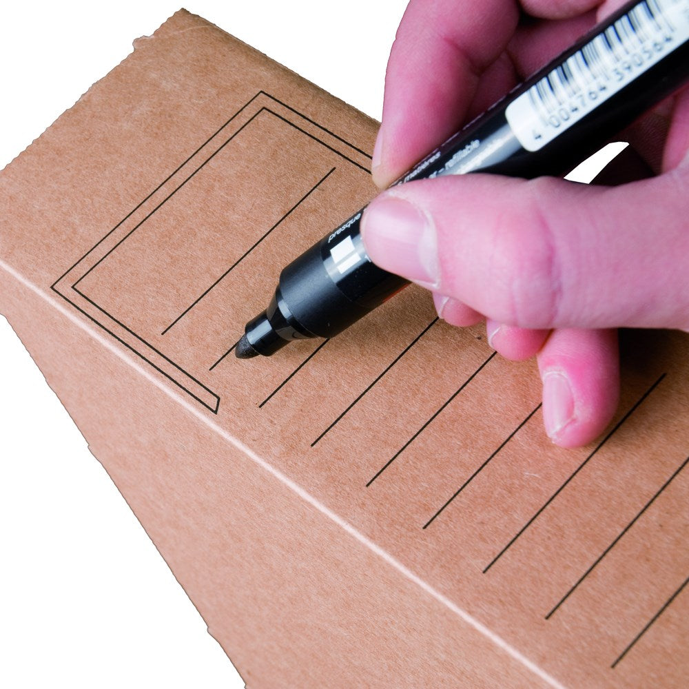 Archiv-Ablagebox, 315x65x233mm wiederverschließbar, braun, mit Automatikboden