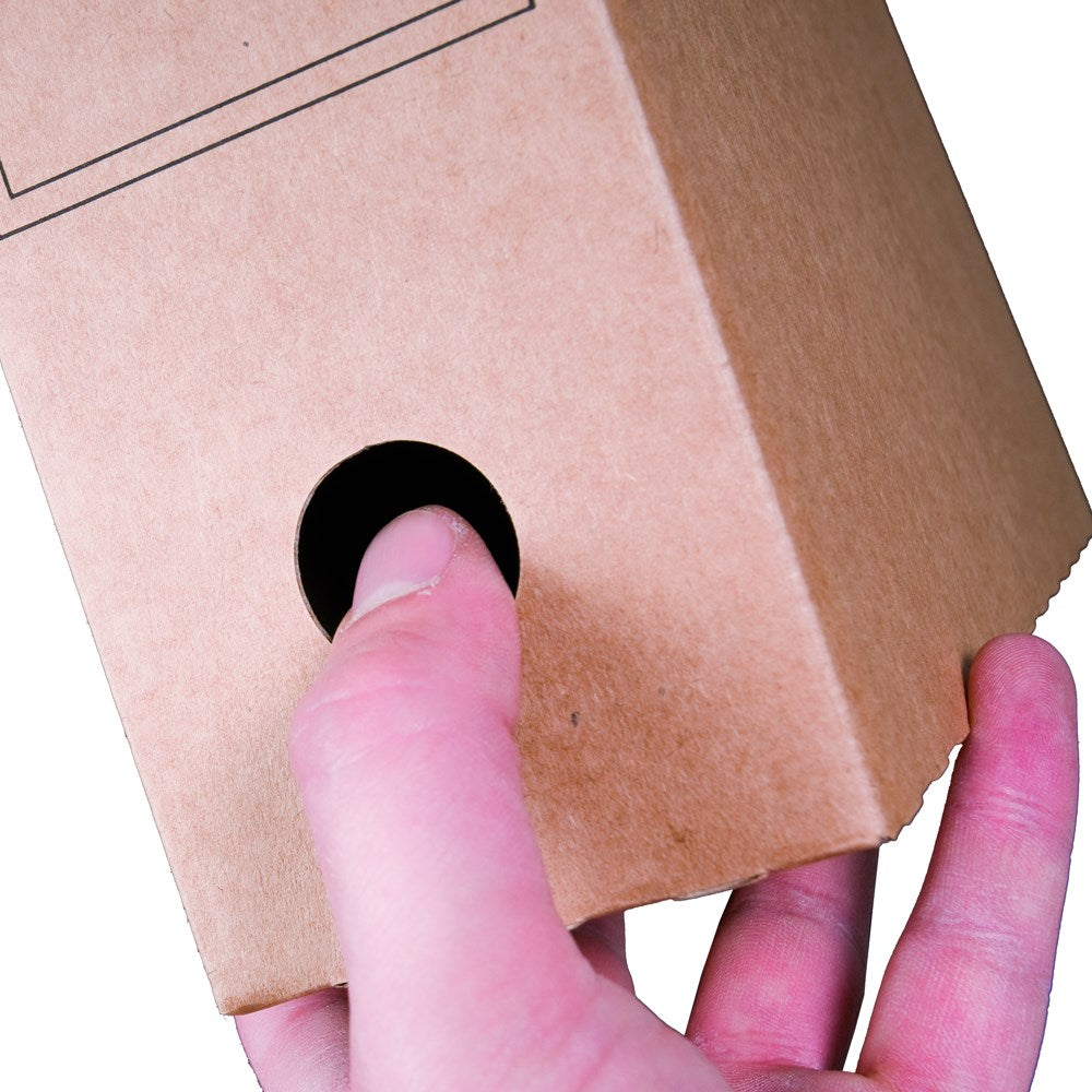 Archiv-Ablagebox, 315x65x233mm wiederverschließbar, braun, mit Automatikboden