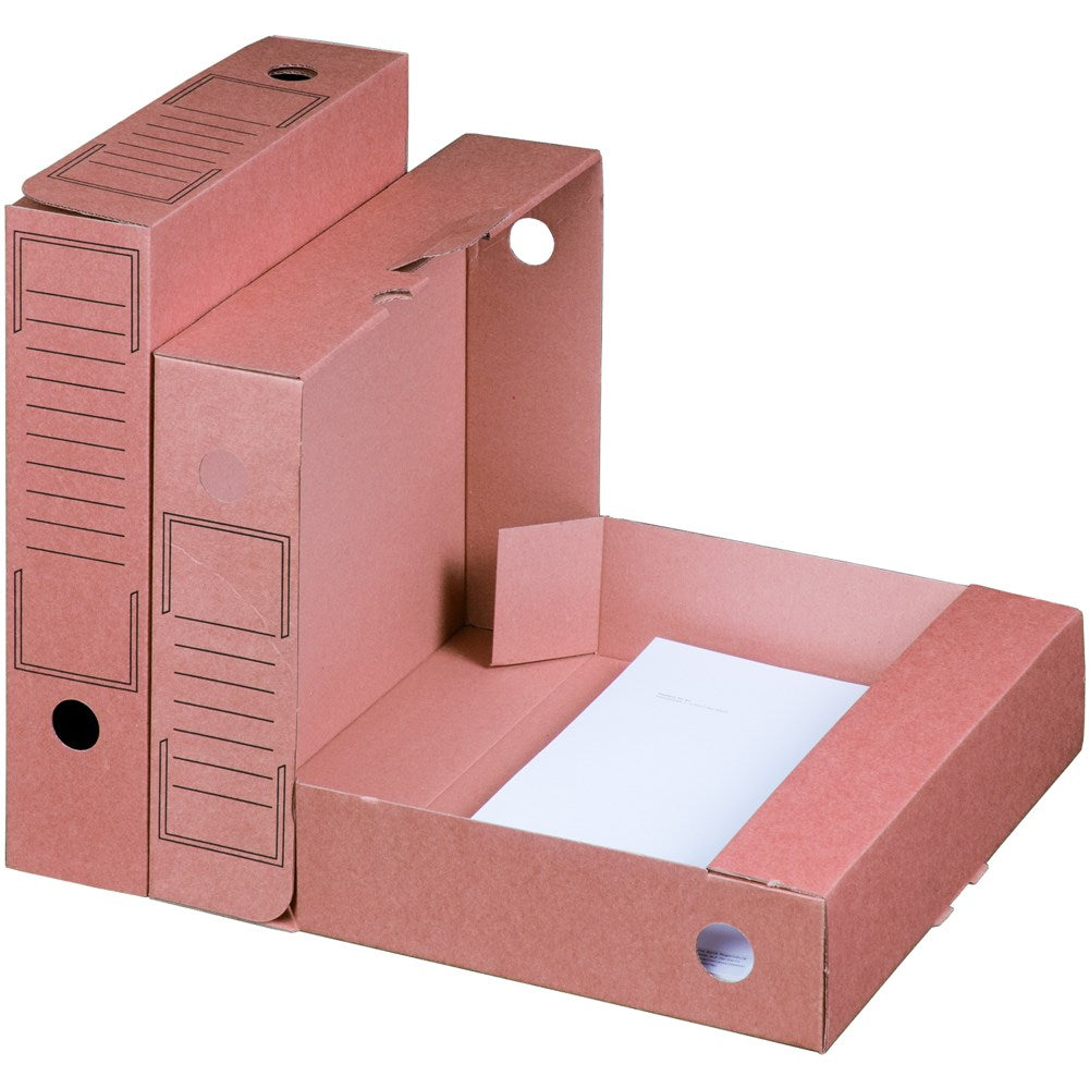 Archiv-Ablagebox, 252x70x317mm wiederverschließbar, braun