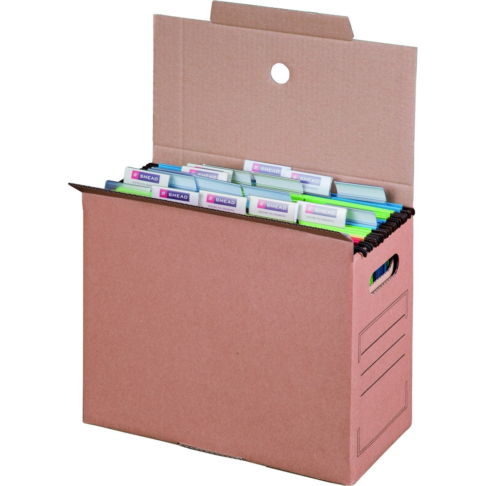 Archiv-Transportbox, 327x158x279mm wiederverschließbar,braun,für Hängemappen
