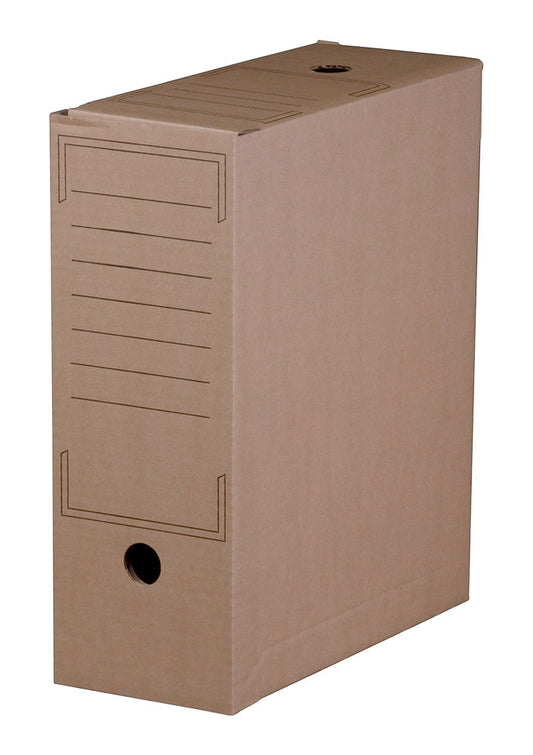 Archivbox mit Automatikboden, 323x96x272mm, braun