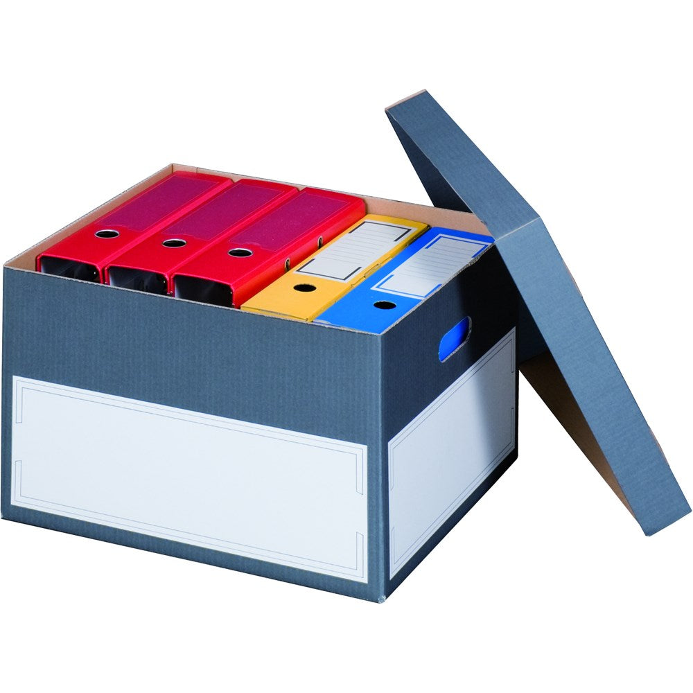 Archivbox mit Deckel, 440x380x290mm wiederverschließbar, anthrazit