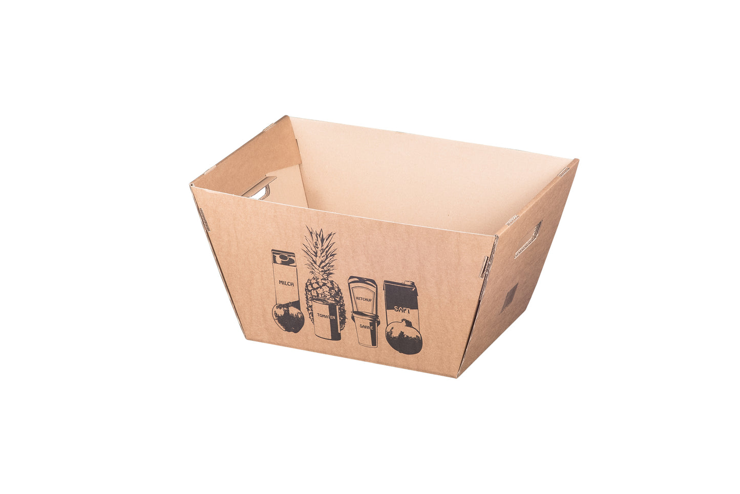 Einkaufskorb, 500x330x260mm, braun, -fbg. bedruckt, Lose