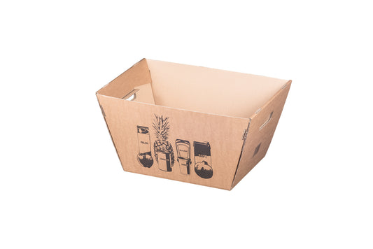 Einkaufskorb, 500x330x260mm, braun, -fbg. bedruckt, Lose