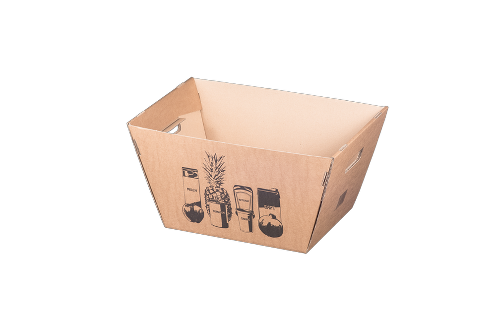 Einkaufskorb, 500x330x260mm, braun, -fbg. bedruckt, Lose