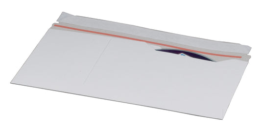 CD-Mailer DIN LANG, 218x121mm, Fenster links, sk m. Aufreißfaden, weiß