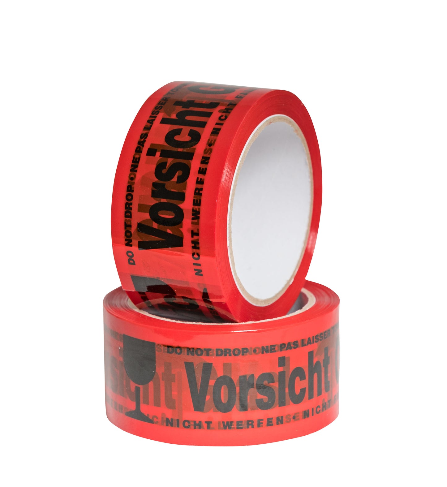PP Signalklebeband "Vorsicht Glas" - 3-sprachig, 50mm x 66 lfm.