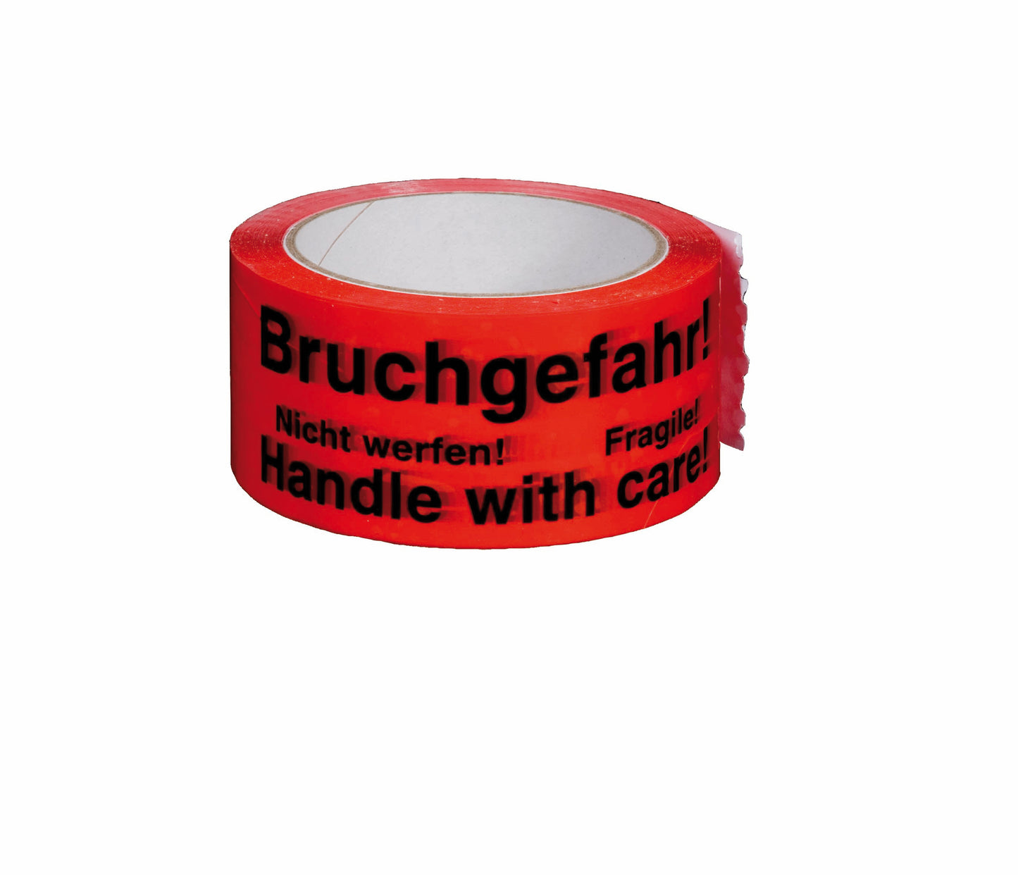 PP Signalklebeband "Bruchgefahr" - 3-sprachig, 50mm x 66 lfm.