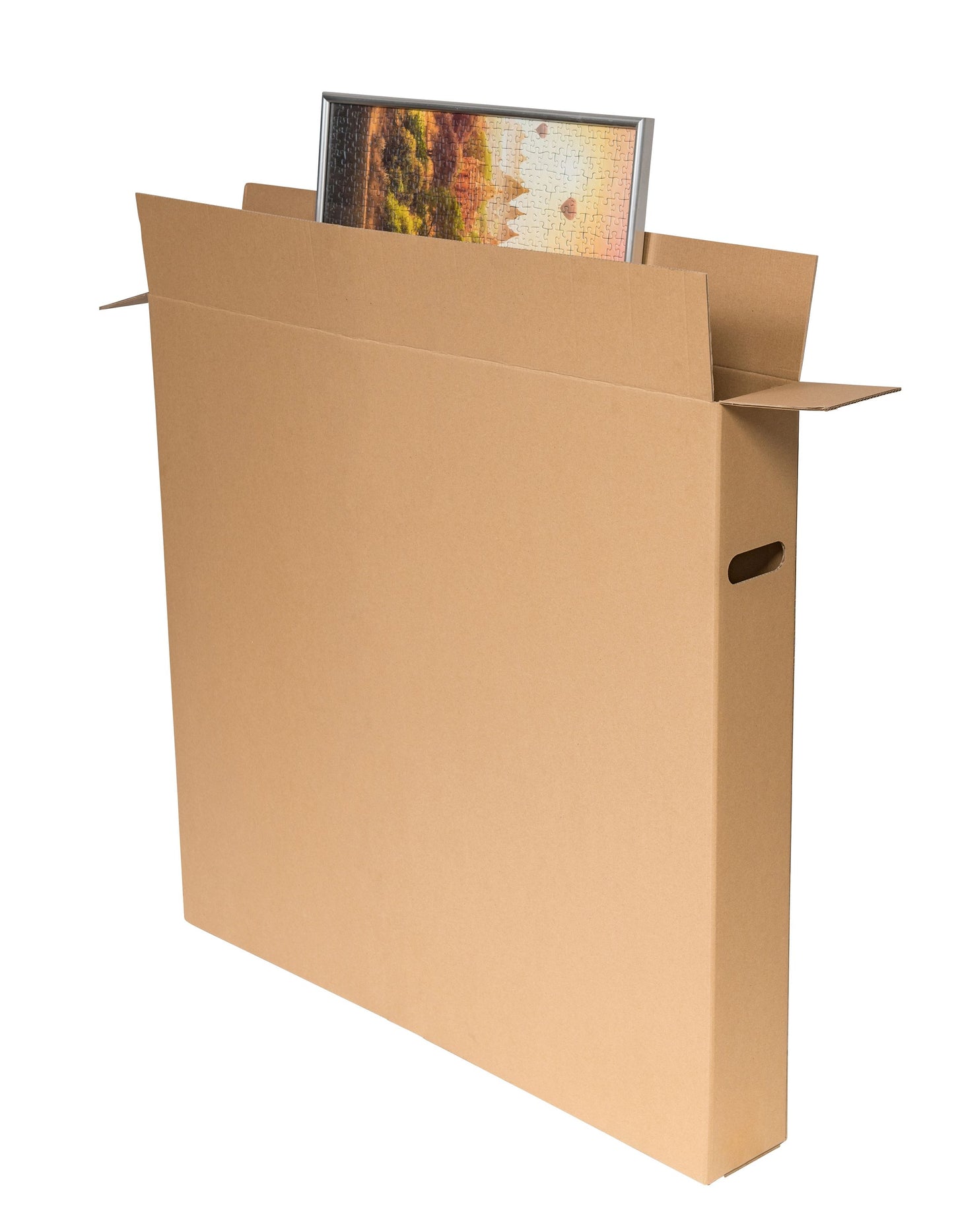 Bilderkarton, 900x120x800mm, braun, mit Handgriffausstanzung