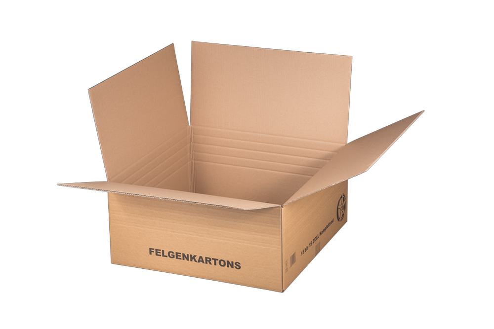 Felgenversandkarton, 660x660x300mm, 15-19 Zoll Komplettrad, braun