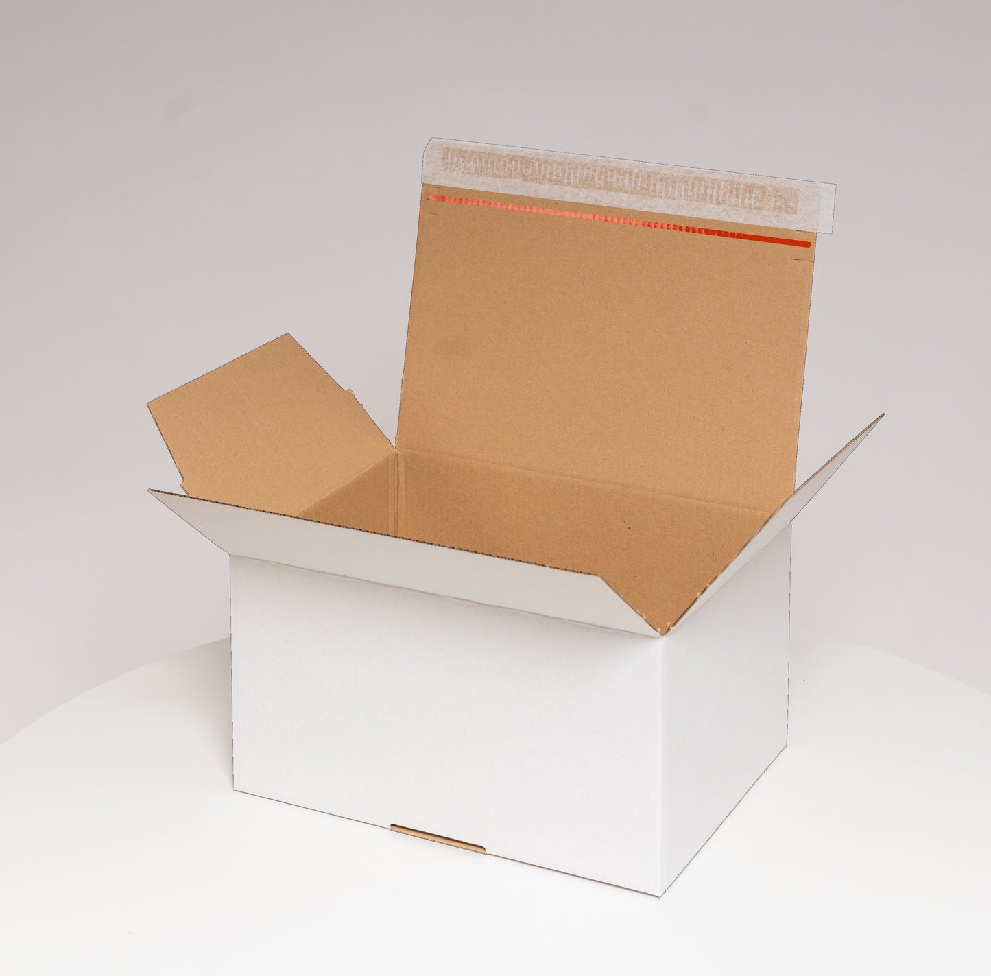 Automatikbodenkarton, 310x230x160mm, weiß, mit SK u. Faden
