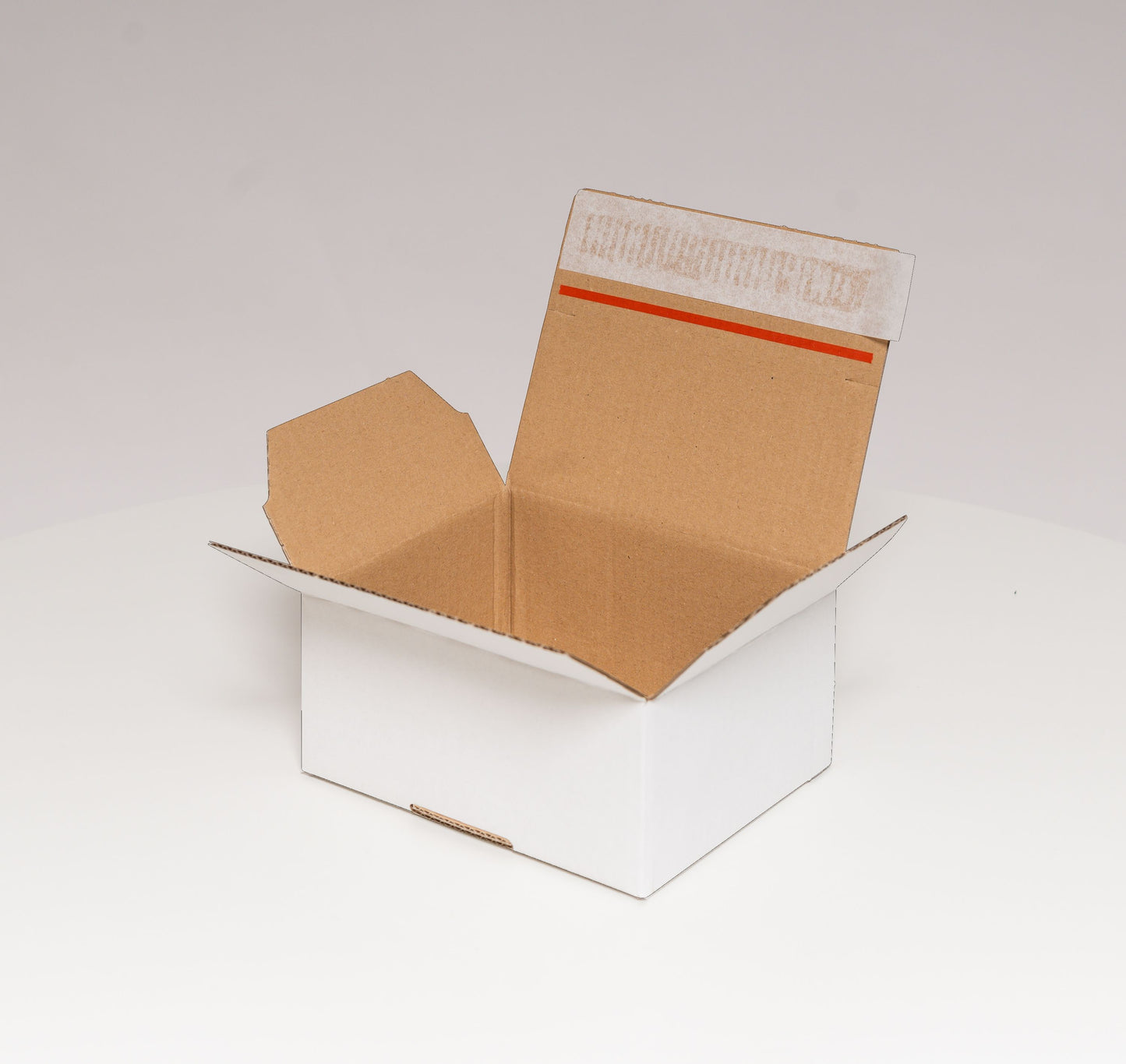 Automatikbodenkarton, A5, 213x153x109mm, weiß, mit SK u. Faden