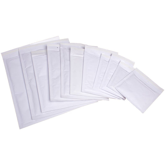 Luftpolstertasche, Gr.10, 345x470mm, weiß, AM: 370x480