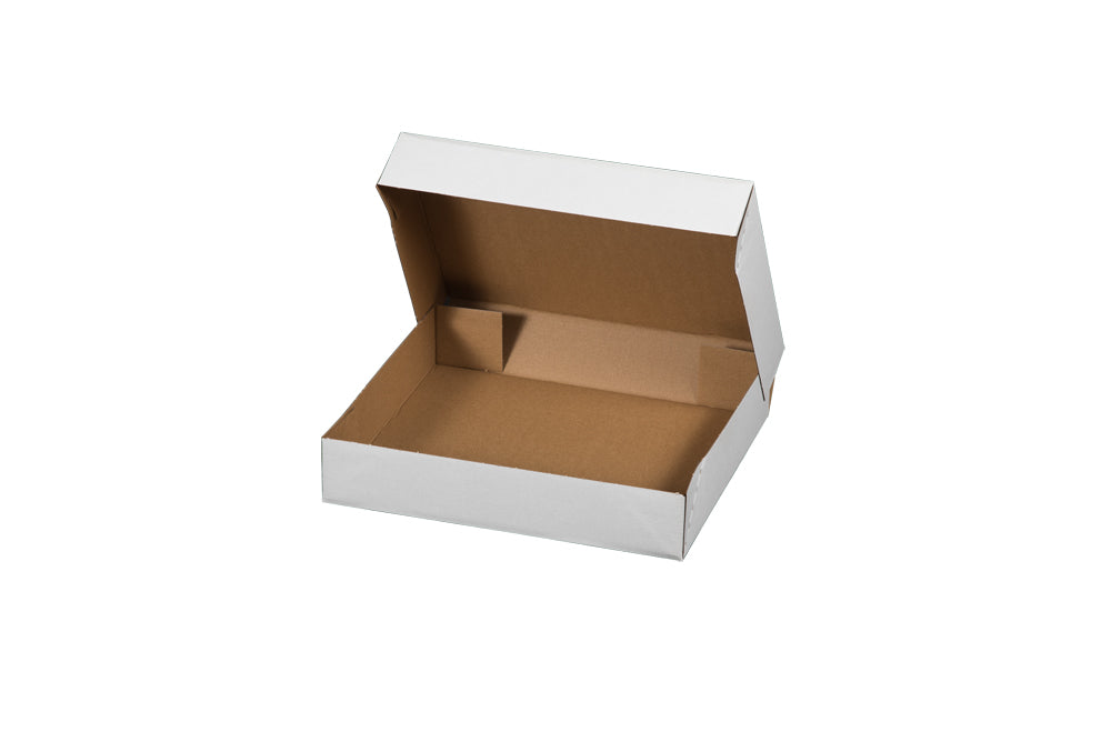 E-Commerce Faltbodenschachtel, MINI, 300x240x60mm, weiß, unbedruckt