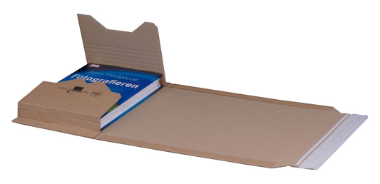 Universalverpackung "B5", 274x185x-80mm sk m. Aufreißfaden, braun, var. Höhe