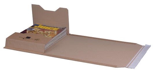 Universalverpackung "C4+", 335x275x-80mm sk m. Aufreißfaden,braun,var. Höhe