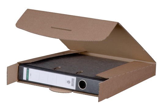 Ordnerversandbox 50B, 320x288x50mm wiederverschließbar, braun
