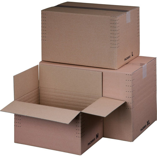 Automatikbodenkarton, 390x280x100-240mm, braun, var. Höhe, wiederverschließbar