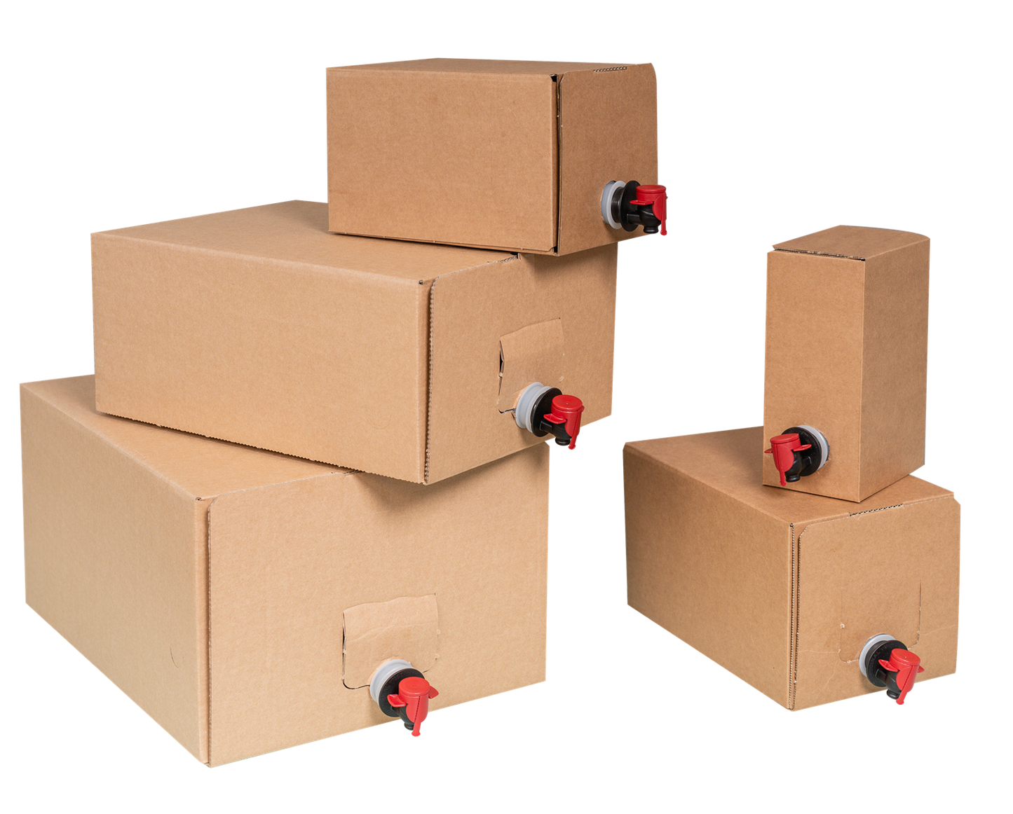 1,5l Karton für Bag-in-Box, 130x85x190mm, braun, ohne Beutel